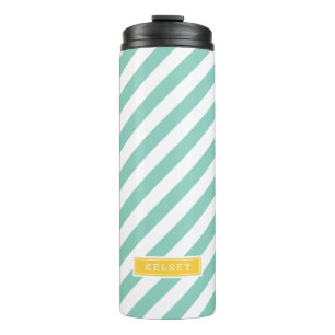 Bouteilles Isothermes Monogramme d'Aqua et de Preppy Jaune