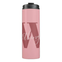 Monogramme de fille et nom rose roux