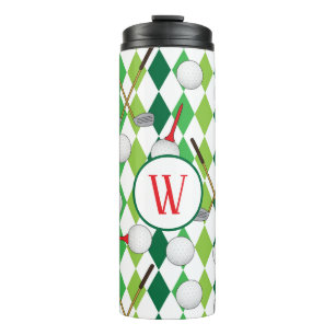 Bouteilles Isothermes Monogramme de golfeur à motif Jacquard de golf