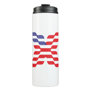 Bouteilles Isothermes Monogramme de la lettre X Drapeau des États-Unis