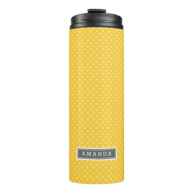 Bouteilles Isothermes Monogramme des points minuscules gris et jaunes (Devant)