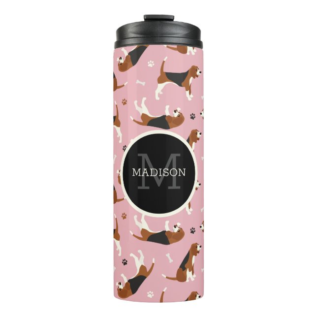 Bouteilles Isothermes Monogramme et nom du beagle Tumbler thermique (Devant)