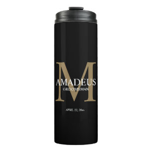 Bouteilles Isothermes Monogramme Faux Gold Nommé tumeur thermique