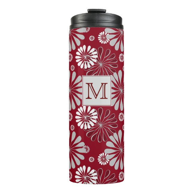 Bouteilles Isothermes Monogramme floral de Bourgogne et de Grey (Devant)