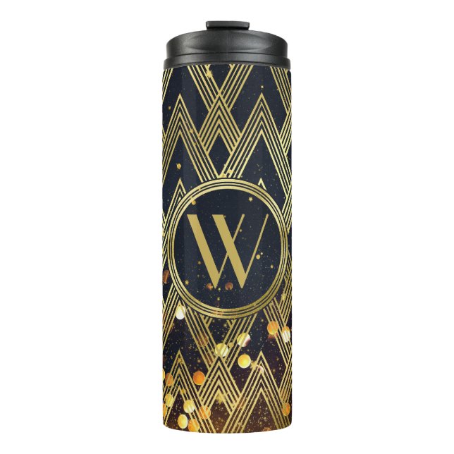 Bouteilles Isothermes Monogramme géométrique de motif de charme de (Devant)