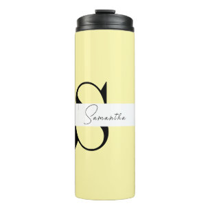 Bouteilles Isothermes Monogramme jaune Pastel personnalisé