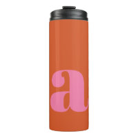 Monogramme mod vive Lettre initiale rose orange