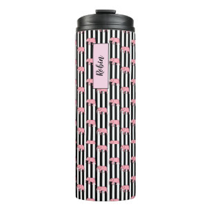 Bouteilles Isothermes Monogramme moderne Eléphants roses Motifs
