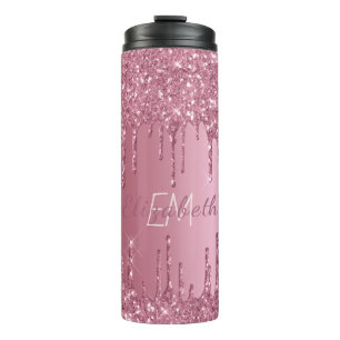Bouteilles Isothermes Monogramme Parties scintillant à séchage rose méta