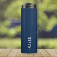 monogramme personnalisé, bleu marine profond