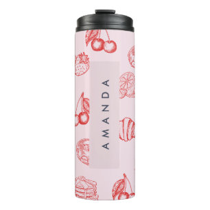 Bouteilles Isothermes Monogramme personnalisé Charmante Fille Cerise Fra