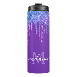 Bouteilles Isothermes Monogramme Purple Ombre Arc-en-ciel Parties scinti