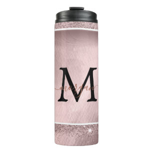 Bouteilles Isothermes Monogramme rose Parties scintillant or