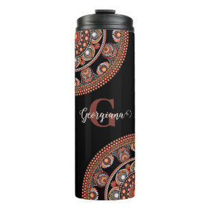 Bouteilles Isothermes Monogramme Safari Sunset Bohemian Dot Mandala