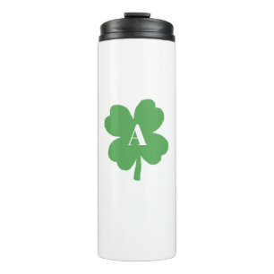 Bouteilles Isothermes Monogramme Shamrock Irlandais Aquarelle Texture