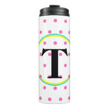 Monogramme Turquoise rose jaune