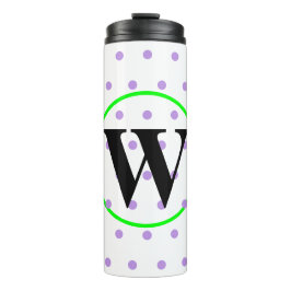 Bouteilles Isothermes Monogramme vert violet Pois