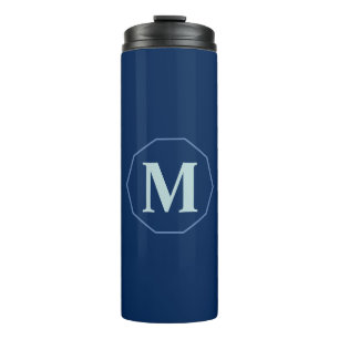 Bouteilles Isothermes Monographie élégante bleu marine personnalisée