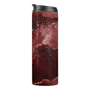 Bouteilles Isothermes Moody Agate Henné sang rouge grenat bijou ton