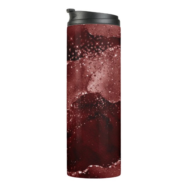Bouteilles Isothermes Moody Agate | Henné sang rouge grenat bijou ton (Tourné sur la droite)