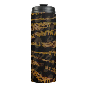 Bouteilles Isothermes Mosaïque Chic Élégant Safari Glam Fête Jungle
