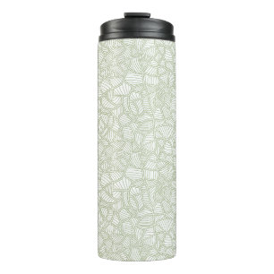 Bouteilles Isothermes Mosaïque feuille aléatoire vert pâle