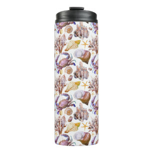 Bouteilles Isothermes Motif 4 de vie marine d'aquarelle