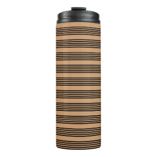 Bouteilles Isothermes Motif à cinq bandes noir et brun