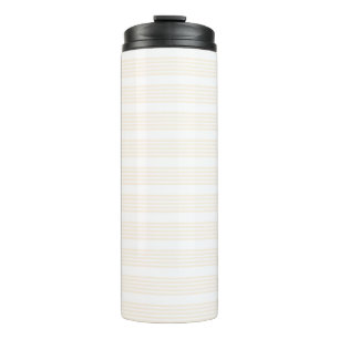 Bouteilles Isothermes Motif à cinq rayures beige et blanc