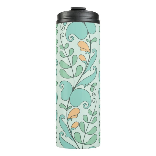 Bouteilles Isothermes Motif Abstrait fleuri sans soudure (Devant)