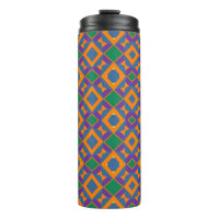 Motif Abstrait orange bleu pourpre avec diamants
