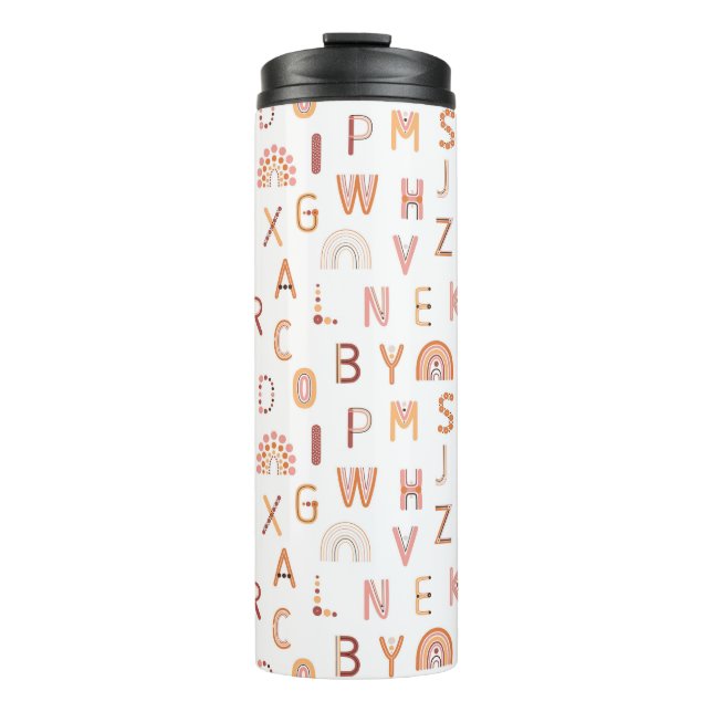Bouteilles Isothermes Motif Alphabet arc-en-ciel amusant (Devant)