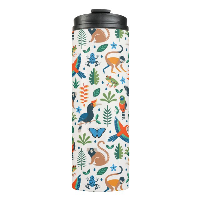 Bouteilles Isothermes Motif animal de la forêt tropicale (Devant)