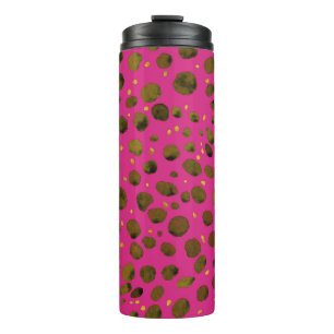 Bouteilles Isothermes Motif aquarelle avec peau Abstraite de Cheetah.