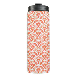 Bouteilles Isothermes Motif Art Déco avec motifs à échelle.