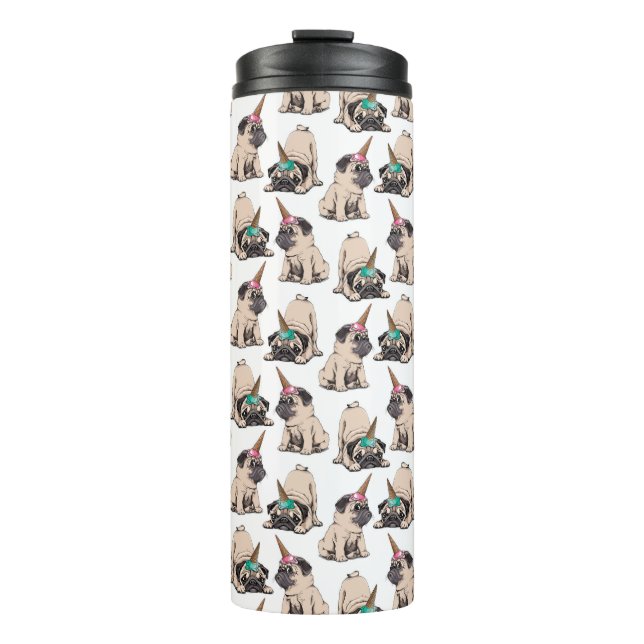 Bouteilles Isothermes Motif aspirant de licorne des carlins | de chiot (Devant)