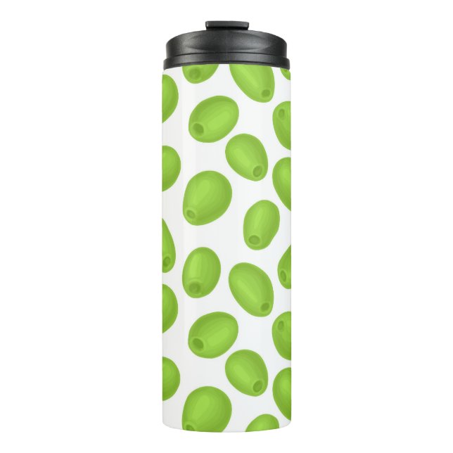 Bouteilles Isothermes Motif aux olives vertes (Devant)