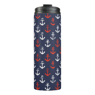 Bouteilles Isothermes Motif blanc et bleu rouge de marine