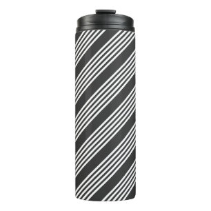 Bouteilles Isothermes Motif blanc et charbon de bois à cinq bandes