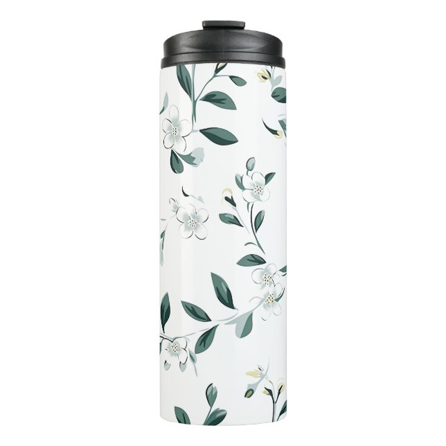 Bouteilles Isothermes Motif blanc Jasmine (Devant)