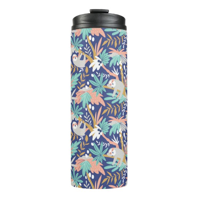 Bouteilles Isothermes Motif bleu tropical de paresse (Devant)