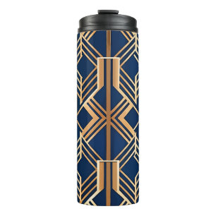 BOUTEILLES ISOTHERMES MOTIF BLUE & COPPER ART DÉCO