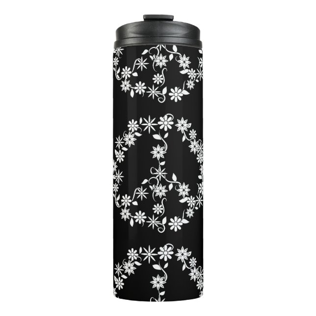 Bouteilles Isothermes Motif Boho Mignon Symbole de Paix (Devant)