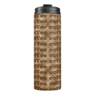 Bouteilles Isothermes motif Brown de texte de café