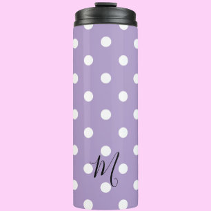 Bouteilles Isothermes Motif Classique Monogramme à Points noirs Violets