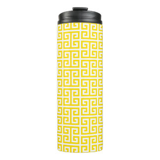 Bouteilles Isothermes Motif clé grec jaune doré