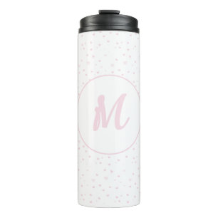 Bouteilles Isothermes Motif Coeur rose Fille Romantique Monogramme
