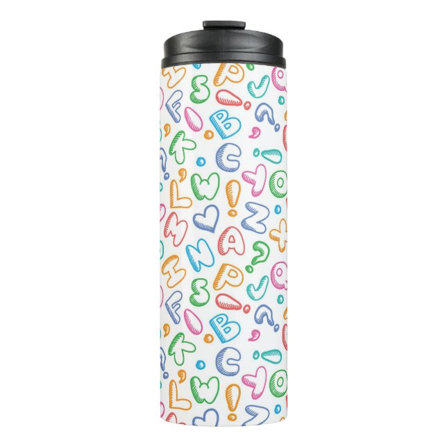 Bouteilles Isothermes motif d'alphabet (Devant)
