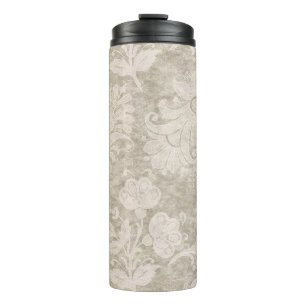 Bouteilles Isothermes Motif damassé Pastel Perle