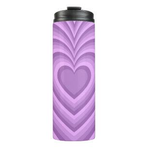Bouteilles Isothermes Motif d'amour du coeur hypnotique violet
